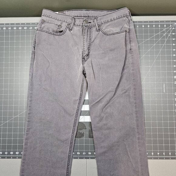 Levis 514 Jeans Mens 34x34 Gray Slim Straight Preppy Work Smart Casual Academia